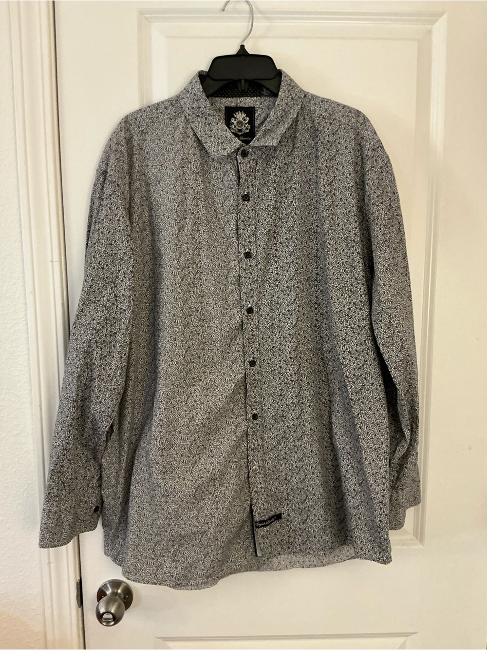 English Laundry Men's Long Sleeve Button Down Shirt Geometric Micro Print Sz XXL